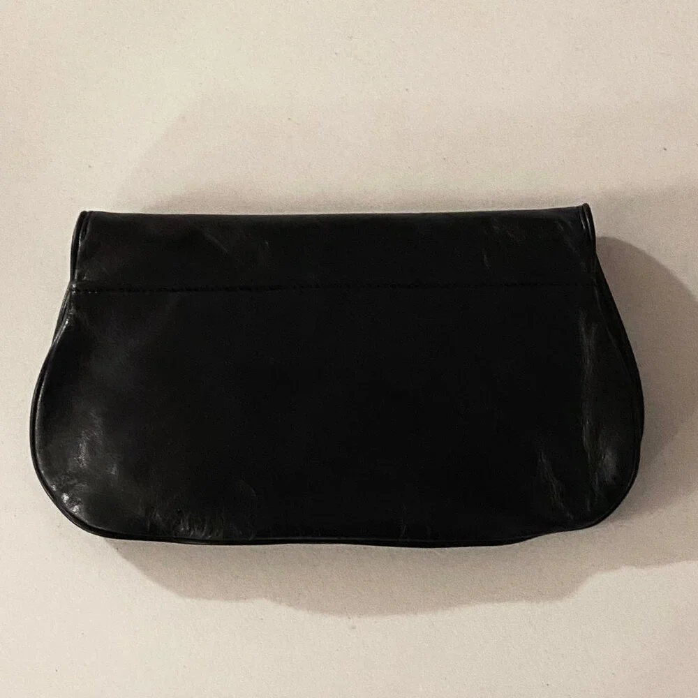 Tory Burch Black Logo Clutch Bag